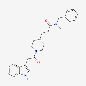 molecular formula C26H31N3O2 B3759514 N-benzyl-3-[1-(1H-indol-3-ylacetyl)-4-piperidinyl]-N-methylpropanamide 