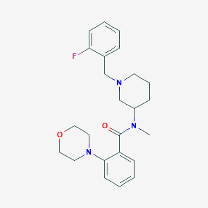 molecular formula C24H30FN3O2 B3759581 N-[1-(2-fluorobenzyl)-3-piperidinyl]-N-methyl-2-(4-morpholinyl)benzamide 