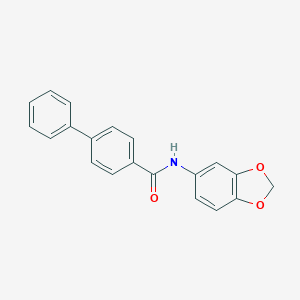 molecular formula C20H15NO3 B375959 N-(1,3-benzodioxol-5-yl)biphenyl-4-carboxamide 