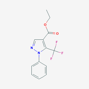 molecular formula C13H11F3N2O2 B037596 1-苯基-5-(三氟甲基)-1H-吡唑-4-羧酸乙酯 CAS No. 112055-34-2