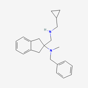 molecular formula C22H28N2 B3759617 N-benzyl-2-{[(cyclopropylmethyl)amino]methyl}-N-methyl-2-indanamine 