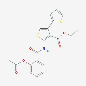 B375973 Ethyl 2-[(2-acetyloxybenzoyl)amino]-4-thiophen-2-ylthiophene-3-carboxylate CAS No. 461436-77-1