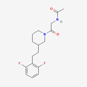 molecular formula C17H22F2N2O2 B3759755 N-(2-{3-[2-(2,6-difluorophenyl)ethyl]-1-piperidinyl}-2-oxoethyl)acetamide 