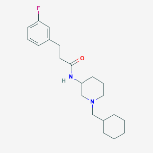 molecular formula C21H31FN2O B3759769 N-[1-(cyclohexylmethyl)-3-piperidinyl]-3-(3-fluorophenyl)propanamide 