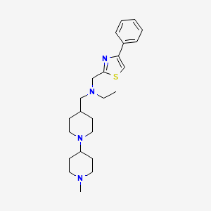 molecular formula C24H36N4S B3759809 N-[(1'-methyl-1,4'-bipiperidin-4-yl)methyl]-N-[(4-phenyl-1,3-thiazol-2-yl)methyl]ethanamine 