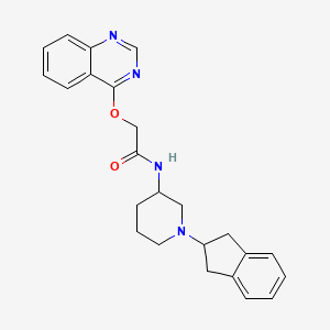 molecular formula C24H26N4O2 B3759831 N-[1-(2,3-dihydro-1H-inden-2-yl)piperidin-3-yl]-2-quinazolin-4-yloxyacetamide 