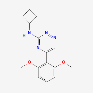 molecular formula C15H18N4O2 B3759854 N-cyclobutyl-5-(2,6-dimethoxyphenyl)-1,2,4-triazin-3-amine 