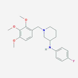 molecular formula C21H27FN2O3 B3759890 N-(4-fluorophenyl)-1-(2,3,4-trimethoxybenzyl)-3-piperidinamine 