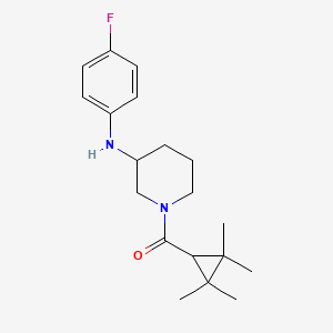 molecular formula C19H27FN2O B3759993 N-(4-fluorophenyl)-1-[(2,2,3,3-tetramethylcyclopropyl)carbonyl]-3-piperidinamine 