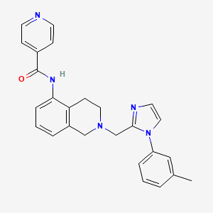 molecular formula C26H25N5O B3760003 N-[2-[[1-(3-methylphenyl)imidazol-2-yl]methyl]-3,4-dihydro-1H-isoquinolin-5-yl]pyridine-4-carboxamide 
