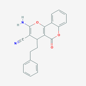 B376009 2-Amino-5-oxo-4-phenethyl-4H,5H-pyrano[3,2-c]chromene-3-carbonitrile CAS No. 275360-70-8