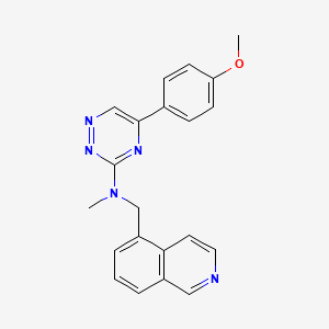 molecular formula C21H19N5O B3760101 N-(isoquinolin-5-ylmethyl)-5-(4-methoxyphenyl)-N-methyl-1,2,4-triazin-3-amine 
