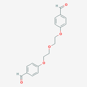 molecular formula C18H18O5 B037602 4-[2-[2-(4-Formylphenoxy)ethoxy]ethoxy]benzaldehyde CAS No. 111550-46-0