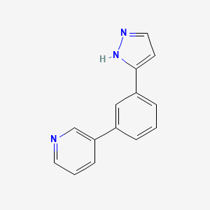 molecular formula C14H11N3 B3760236 3-[3-(1H-pyrazol-5-yl)phenyl]pyridine 