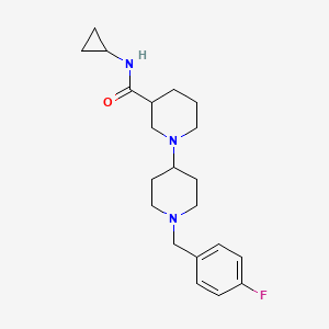 molecular formula C21H30FN3O B3760293 N-cyclopropyl-1'-(4-fluorobenzyl)-1,4'-bipiperidine-3-carboxamide 