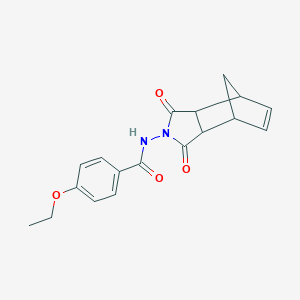 molecular formula C18H18N2O4 B376042 N-(3,5-dioxo-4-azatricyclo[5.2.1.0~2,6~]dec-8-en-4-yl)-4-ethoxybenzamide 