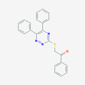 molecular formula C23H17N3OS B376044 2-[(5,6-diphenyl-1,2,4-triazin-3-yl)sulfanyl]-1-phenylethan-1-one 