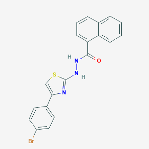 molecular formula C20H14BrN3OS B376047 N'-[4-(4-bromophenyl)-1,3-thiazol-2-yl]-1-naphthohydrazide 