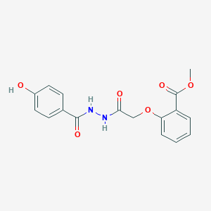 molecular formula C17H16N2O6 B376048 Methyl 2-{2-[2-(4-hydroxybenzoyl)hydrazino]-2-oxoethoxy}benzoate 