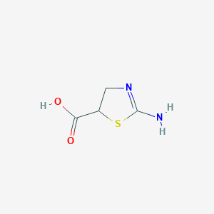 molecular formula C4H6N2O2S B037605 2-Amino-4,5-dihydro-1,3-thiazole-5-carboxylic acid CAS No. 111506-18-4