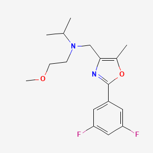 molecular formula C17H22F2N2O2 B3760500 N-{[2-(3,5-difluorophenyl)-5-methyl-1,3-oxazol-4-yl]methyl}-N-(2-methoxyethyl)-2-propanamine 