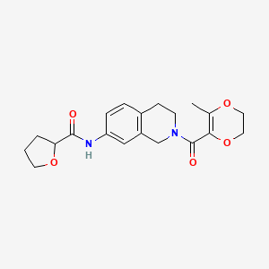molecular formula C20H24N2O5 B3760549 N-[2-(6-methyl-2,3-dihydro-1,4-dioxine-5-carbonyl)-3,4-dihydro-1H-isoquinolin-7-yl]oxolane-2-carboxamide 