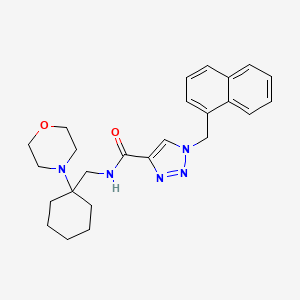 molecular formula C25H31N5O2 B3760644 N-{[1-(4-morpholinyl)cyclohexyl]methyl}-1-(1-naphthylmethyl)-1H-1,2,3-triazole-4-carboxamide 