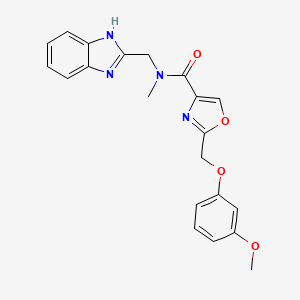 molecular formula C21H20N4O4 B3760676 N-(1H-benzimidazol-2-ylmethyl)-2-[(3-methoxyphenoxy)methyl]-N-methyl-1,3-oxazole-4-carboxamide 