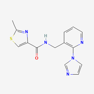 molecular formula C14H13N5OS B3760683 N-{[2-(1H-imidazol-1-yl)-3-pyridinyl]methyl}-2-methyl-1,3-thiazole-4-carboxamide 
