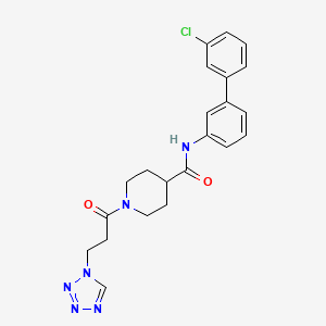 molecular formula C22H23ClN6O2 B3760761 N-(3'-chloro-3-biphenylyl)-1-[3-(1H-tetrazol-1-yl)propanoyl]-4-piperidinecarboxamide 