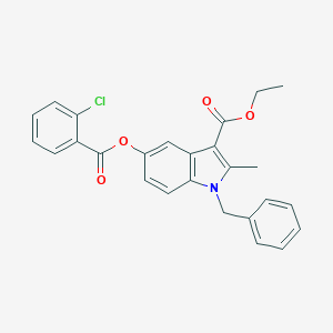 molecular formula C26H22ClNO4 B376080 ethyl 1-benzyl-5-[(2-chlorobenzoyl)oxy]-2-methyl-1H-indole-3-carboxylate CAS No. 312528-84-0