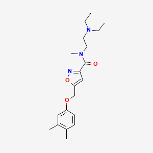 molecular formula C20H29N3O3 B3760806 N-[2-(diethylamino)ethyl]-5-[(3,4-dimethylphenoxy)methyl]-N-methyl-3-isoxazolecarboxamide 