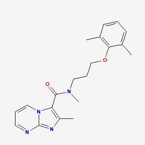 molecular formula C20H24N4O2 B3760845 N-[3-(2,6-dimethylphenoxy)propyl]-N,2-dimethylimidazo[1,2-a]pyrimidine-3-carboxamide 