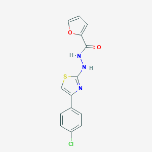 molecular formula C14H10ClN3O2S B376085 N'-[4-(4-chlorophenyl)-1,3-thiazol-2-yl]-2-furohydrazide 
