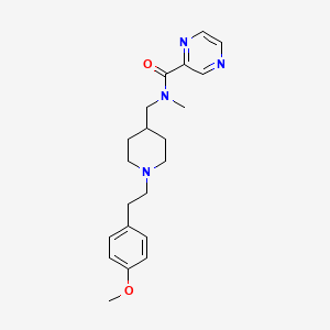 molecular formula C21H28N4O2 B3760856 N-({1-[2-(4-methoxyphenyl)ethyl]-4-piperidinyl}methyl)-N-methyl-2-pyrazinecarboxamide 