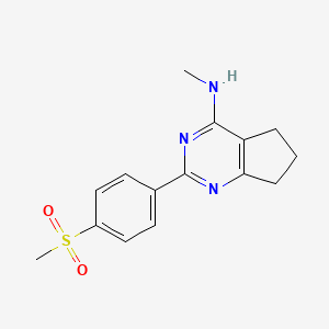 molecular formula C15H17N3O2S B3760883 N-methyl-2-[4-(methylsulfonyl)phenyl]-6,7-dihydro-5H-cyclopenta[d]pyrimidin-4-amine 