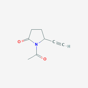 molecular formula C8H9NO2 B037609 1-Acetyl-5-ethynyl-2-pyrrolidone CAS No. 118800-17-2