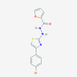 molecular formula C14H10BrN3O2S B376093 N'-[4-(4-bromophenyl)-1,3-thiazol-2-yl]-2-furohydrazide 