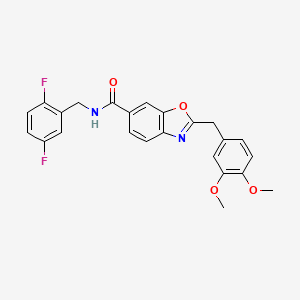 molecular formula C24H20F2N2O4 B3761005 N-(2,5-difluorobenzyl)-2-(3,4-dimethoxybenzyl)-1,3-benzoxazole-6-carboxamide 