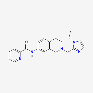 molecular formula C21H23N5O B3761054 N-[2-[(1-ethylimidazol-2-yl)methyl]-3,4-dihydro-1H-isoquinolin-7-yl]pyridine-2-carboxamide 
