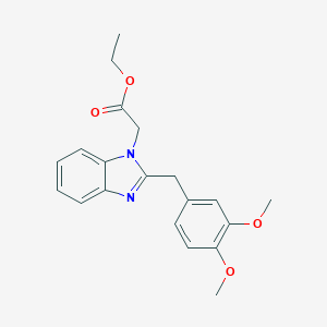 molecular formula C20H22N2O4 B376109 ethyl [2-(3,4-dimethoxybenzyl)-1H-benzimidazol-1-yl]acetate CAS No. 325823-18-5