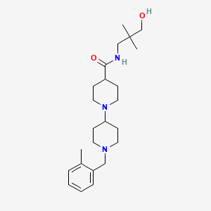 molecular formula C24H39N3O2 B3761207 N-(3-hydroxy-2,2-dimethylpropyl)-1'-(2-methylbenzyl)-1,4'-bipiperidine-4-carboxamide 