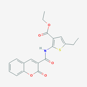 molecular formula C19H17NO5S B376123 ethyl 5-ethyl-2-{[(2-oxo-2H-chromen-3-yl)carbonyl]amino}thiophene-3-carboxylate 