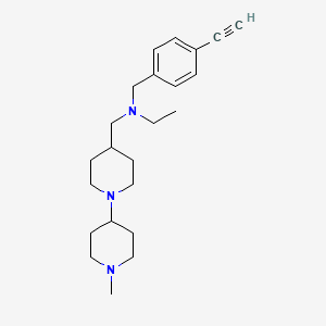 molecular formula C23H35N3 B3761235 N-[(4-ethynylphenyl)methyl]-N-[[1-(1-methylpiperidin-4-yl)piperidin-4-yl]methyl]ethanamine 