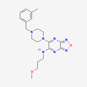 molecular formula C20H27N7O2 B3761274 N-(3-methoxypropyl)-6-[4-(3-methylbenzyl)-1-piperazinyl][1,2,5]oxadiazolo[3,4-b]pyrazin-5-amine 