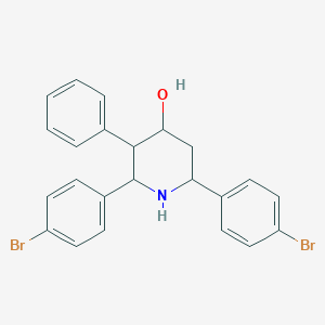 molecular formula C23H21Br2NO B037613 2,6-Bis(4-bromophenyl)-3-phenylpiperidin-4-ol CAS No. 124069-11-0