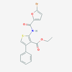 molecular formula C18H14BrNO4S B376136 Ethyl 2-[(5-bromo-2-furoyl)amino]-4-phenyl-3-thiophenecarboxylate 