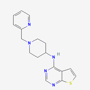molecular formula C17H19N5S B3761361 N-[1-(2-pyridinylmethyl)-4-piperidinyl]thieno[2,3-d]pyrimidin-4-amine 