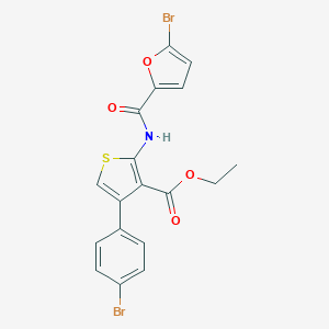 molecular formula C18H13Br2NO4S B376140 Ethyl 2-[(5-bromo-2-furoyl)amino]-4-(4-bromophenyl)-3-thiophenecarboxylate CAS No. 380643-87-8