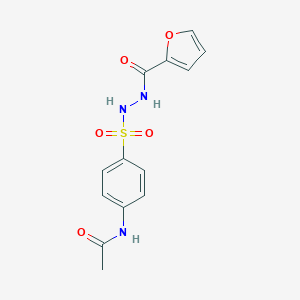 molecular formula C13H13N3O5S B376147 N-(4-{[2-(furan-2-ylcarbonyl)hydrazinyl]sulfonyl}phenyl)acetamide 
